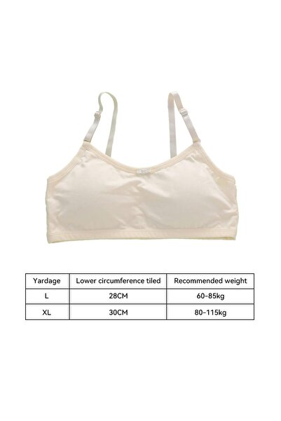 JZS Teen Girls' Training Bra Seamless Cotton Cami Wireless Bras