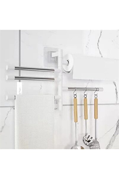 NO BRAND Bathroom towel rack, rotating towel rack, kitchen towel rack (monochrome, 26cm)