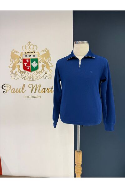 Paul Martin Canadian Pms1002 Thessaloniki Knitted Half Zipper Men's Sweatshirt