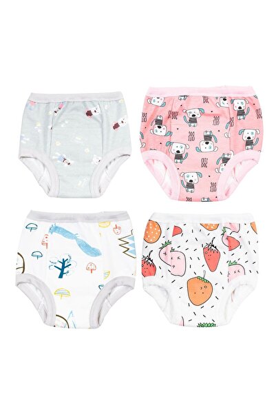 JZS Baby Training Underwear 4 Pack Reusable Cotton Potty Training Pants