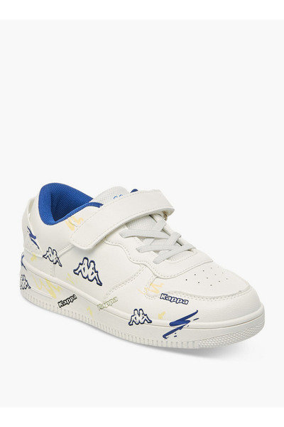 Kappa Boys Logo Print Hook and Loop Sneakers