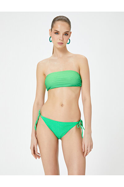 Koton Strapless Stone Printed Bikini Top