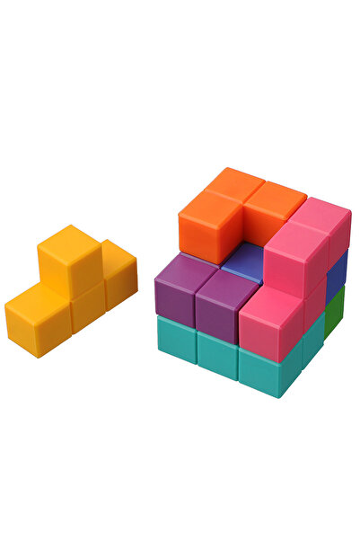 Pitikot Montessori Pitikot® 3D Cube, Colorful Cube Construction Set, for Logic Development