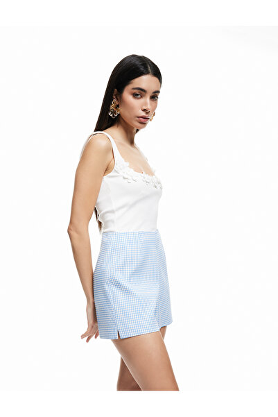 Koton Blue Women's Regular Fit Shorts 5Sak40457Pw