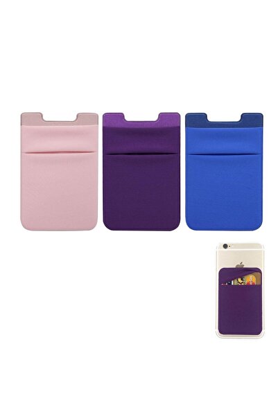 JZS Adhesive Phone Pocket, Stretchy Lycra Stick On Card Wallet for iPhone