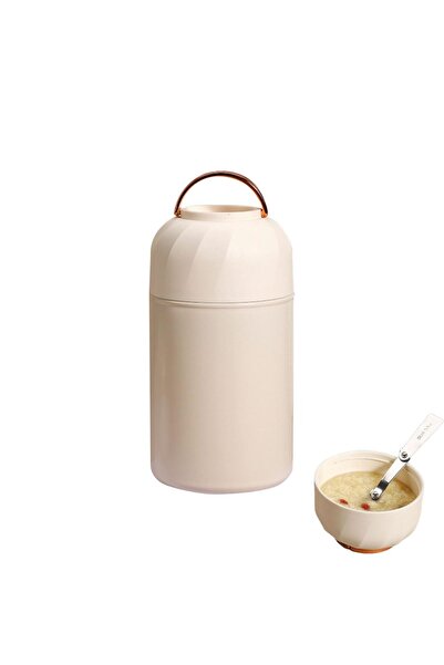 JZS Food Jar Vacuum Insulated Leak Proof White