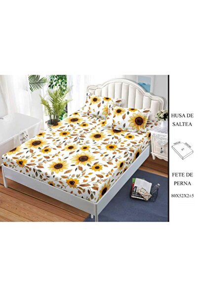 CHIRASO CHIRASO Fitted Sheet Set, Satin Cotton, 160x200 cm and 2 Pillowcases 52x80 cm