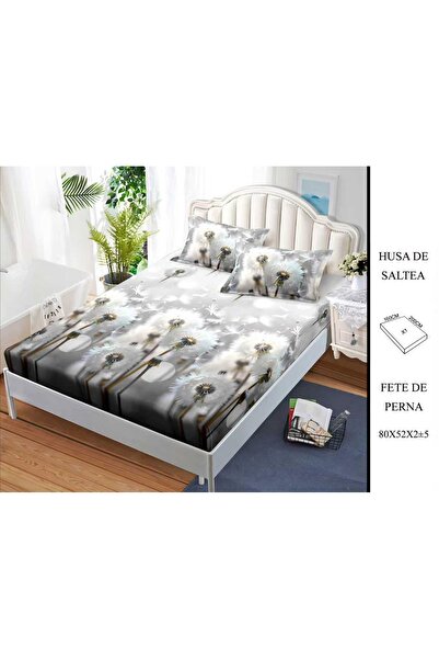 CHIRASO CHIRASO Fitted Sheet Set, Satin Cotton, 160x200 cm and 2 Pillowcases 52x80 cm