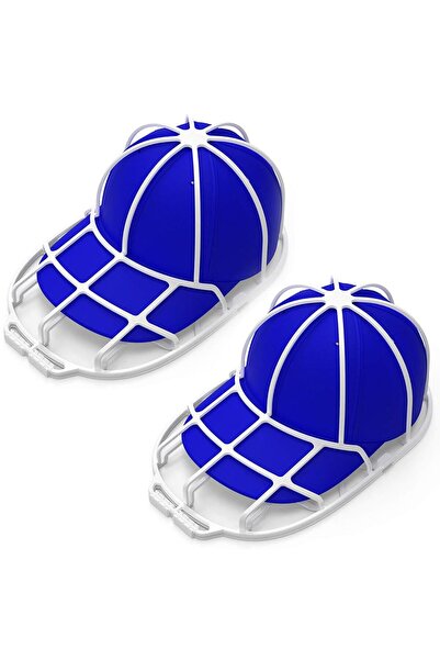 JZS مجموعة من قطعتين لتنظيف قبعات البيسبول في الغسالة، باللون الأبيض