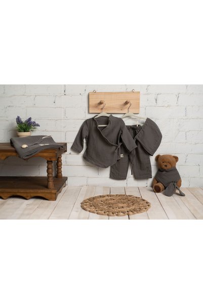 Olivo Mini Newborn Kimono Set 7 Pieces 2 Layers Muslin