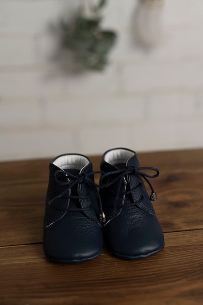 Olivo Mini Yeni doğan Bebek Deri Bağcıklı İlk Adım Bot