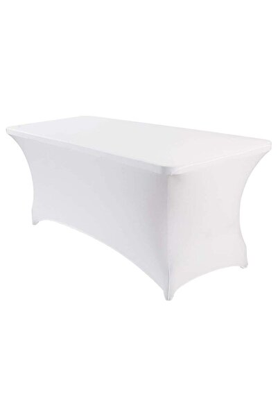 JZS Stretch Tablecloth Rectangular 6FT White