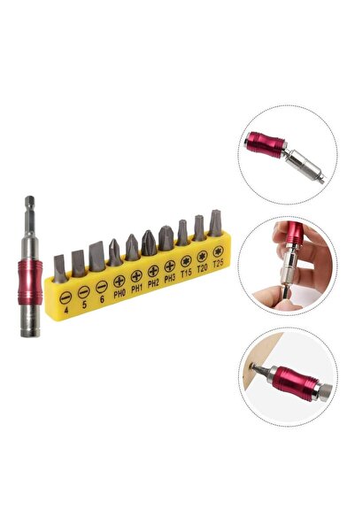 JZS 10pcs L-Shape Screwdriver Hex Socket Torx Hand Tool EDC Silver Red