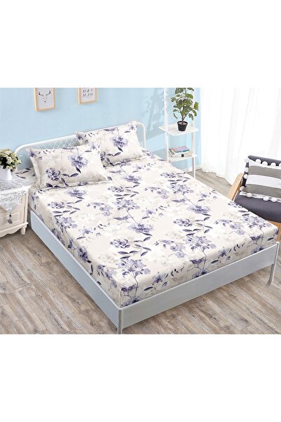 CHIRASO CHIRASO Fitted Sheet Set, Satin Cotton, 160x200 cm and 2 Pillowcases 52x80 cm