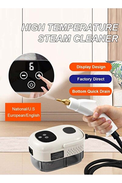 Generic TC-SC-001 Steam Cleaner, 2500W, 3 Bar, 1.1L, 6 Settings - White