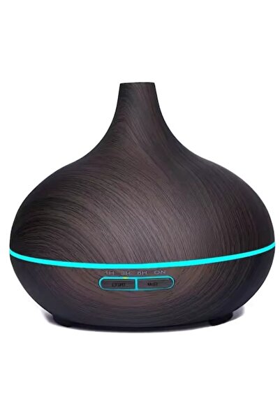 OEM Difuzor cu ultrasunete pentru aromaterapie 550 ml, Negru, 7 culori LED, Design din lemn, Umidificator