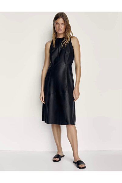 Massimo Dutti leather dress