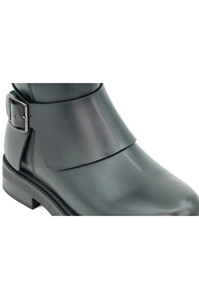 Tuna Genuine Leather Rubber Sole Zippered Women's Boots - Zb0602