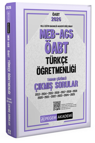 Pegem Akademi Yayıncılık 2026 MEB AGS ÖABT Türkçe Öğretmenliği Tamamı Çözümü ...