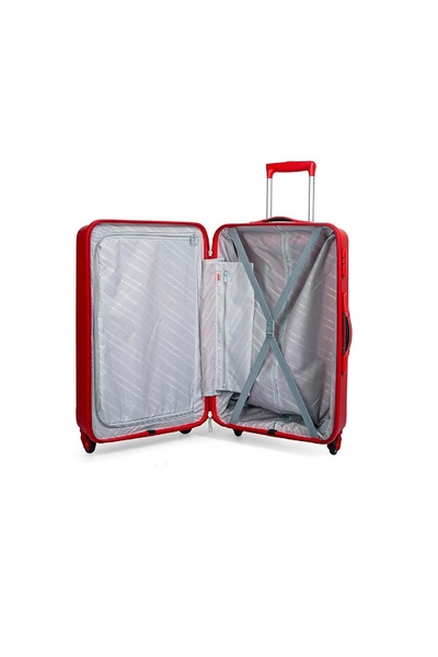 Vip Stargaze Exp Set Of 3 Polycarbonate with ABS Hard Sided 4-Wheeler Spinner Trolley Bag with TSA L