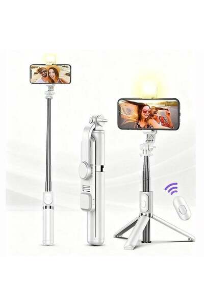 VOGMAX Selfie Stick with Light, Tripod Stand, Bluetooth