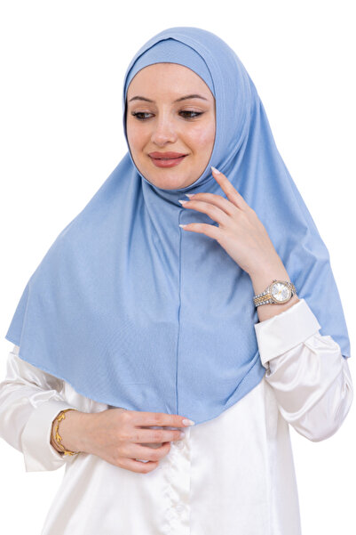 Modish Group Готовий тюрбан і хустка – віскозний комплект з кісточкою, зручний шаль для покриття голови, ісламський одяг – синій