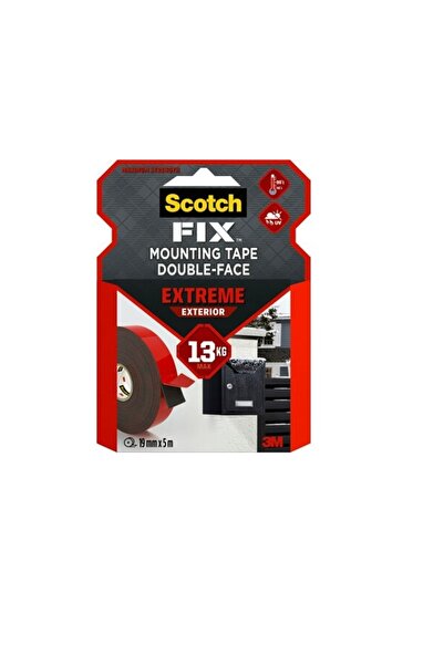 3M SCOTCH Banda dublu adeziva neagra, Extreme Exterior, 5 m x 19 mm, Scotch 3M