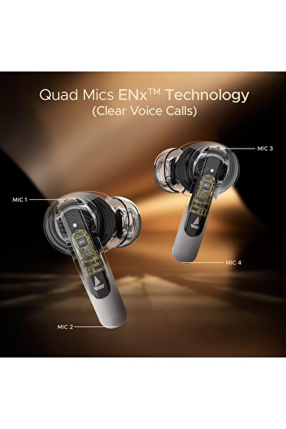 BOAT Airdopes 141 ANC, ANC(~32dB), 50ms Low Latency, 4Mics ENx Tech, 42HRS Battery, Fast Charge