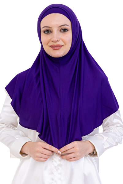 Modish Group Ready-Made Turban & Headscarf – Comfortable Hijab Shawl Islamic Clothing with Viscose Bonnet Set - Purple