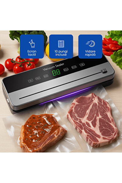 OferteTop Professional Vacuum and Food Sealer With 10 Bags Included