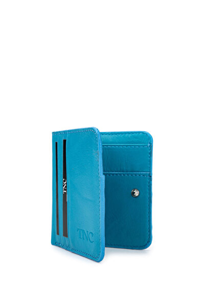 Tamer Tanca Unisex Γνήσιο Δερμάτινο Μπλε Κάρτα