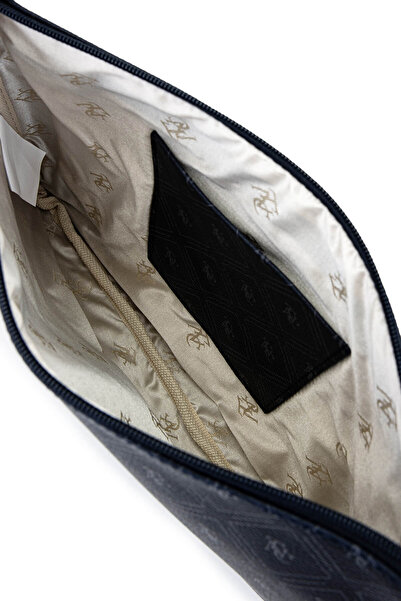 Tamer Tanca Жіноча сумочка з штучної шкіри синього кольору з візерунком