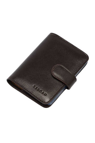 Tergan Θήκη για κάρτες από γνήσιο δέρμα - 1210-καφέ