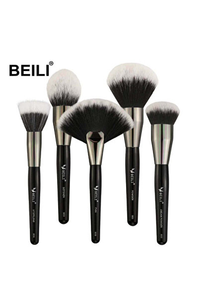 BEILI Black Professional 5-piece makeup brush set