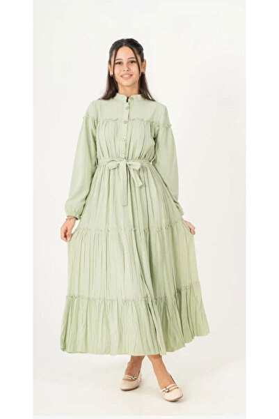 Asortix Girl's Long Maxi Hijab Dress-Lined-Comfortable Flowy and Loose Fit-Elb-0049-4979