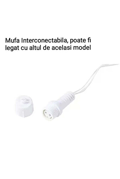 OEM Set of 2 x Fringe Installations, 12 m, 300 LEDs, outdoor, interconnectable, cool white