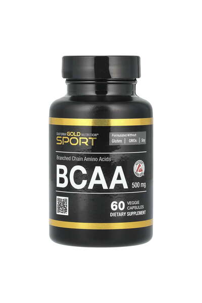 California Gold Nutrition California, BCAA, 500 mg, 60 Veg Cap