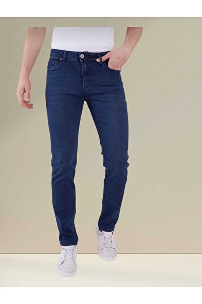 KING SEZAR Jeans din denim cu material elastic pentru bărbați