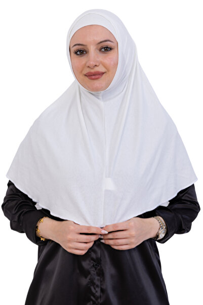 Modish Group Έτοιμο τουρμπάν και χιτζάμπ – Άνετο χιτζάμπ με σετ μπονέ από βισκόζη, ισλαμικό ρούχο - κρεμ