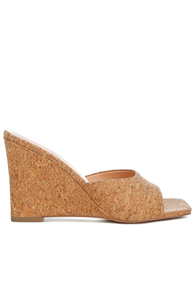 london Rag Women Cork Wedge Sandals in Natural