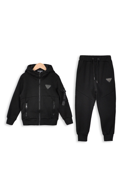 SETTY KOOP Kids Winter Hooded Tracksuit Set – Warm Jacket and Jogger Pants Two-Piece Outfit