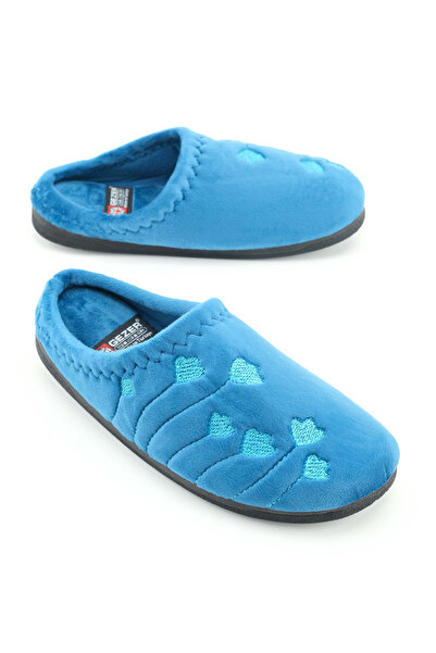 GEZER Women's Winter Pu Comfortable Sole Embroidered Design Home Garden Slippers