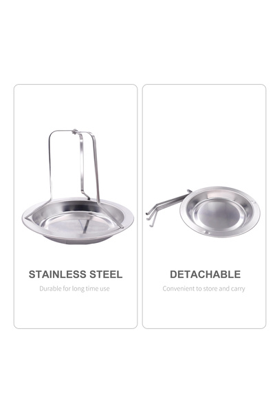 Generic Stainless steel Chicken Roaster Rack Vertical Roaster Holder with Drip Pan Stainless Steel Folding