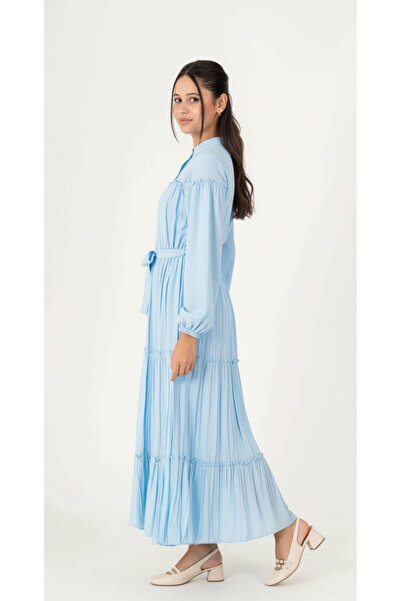 Jannock Girl's Loose Fit Long Full Length Dress Suitable for Hijab-Elb-1049-4979