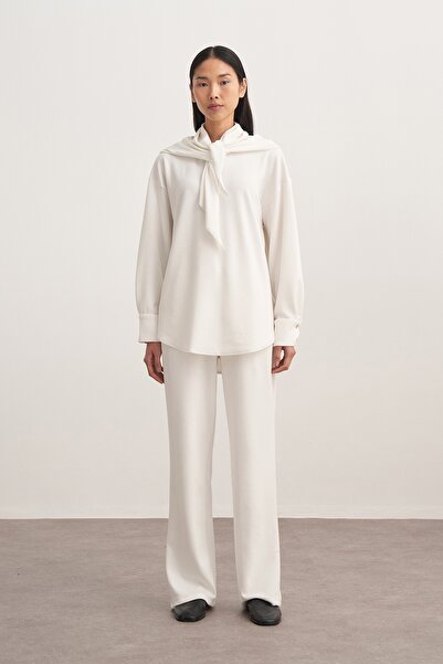 EBU Prive Жіночий комплект з 3-х штанів з аксесуарами та шаллю, екрю