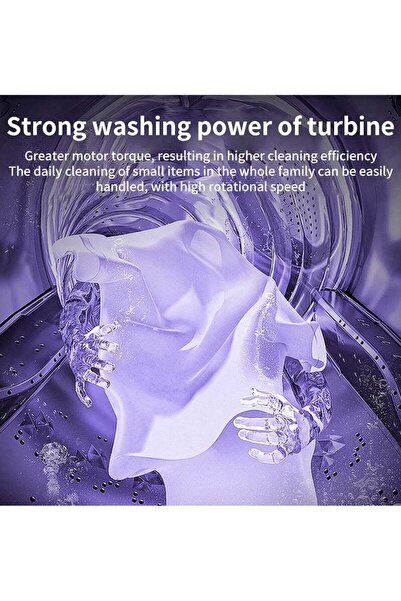 Generic Folding Washing Machine Portable, 6.5L Mini Foldable for Apartment, Camping (Multicolour)