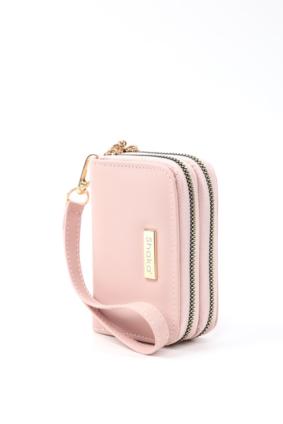 SHAKA Pudra Shk266 Faux Leather Wallet with 9 Compartments, Zipper Closure, Card Holder and Coin Compartment