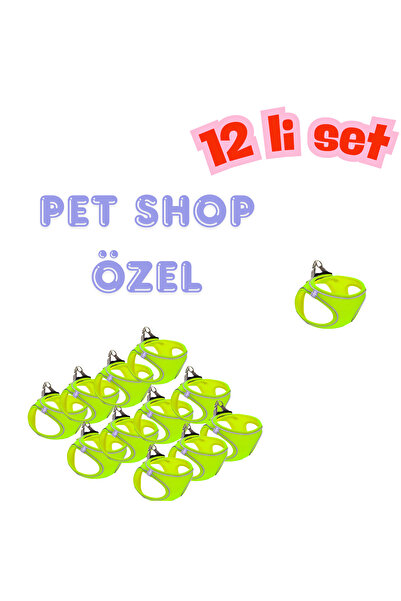 Mita Set of 12 Air Mesh XS Chest Straps Neon Yellow