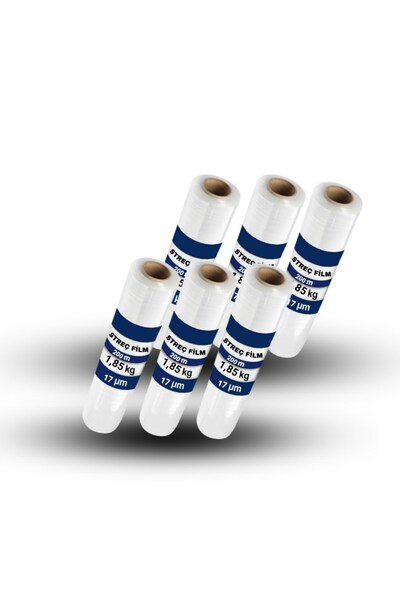 Huzur Elektrik فيلم تغليف شفاف محمول باليد 6 قطع 17 ميكرون 200 متر