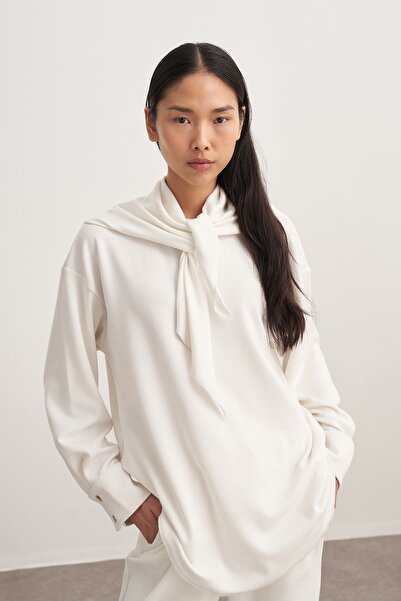 EBU Prive Жіночий комплект з 3-х штанів з аксесуарами та шаллю, екрю